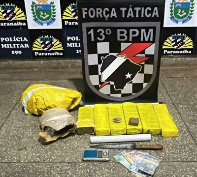Imagem da notícia PM apreende mais de 5 kg de drogas e prende homem por tráfico em Paranaíba